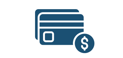 Blue card payment icon