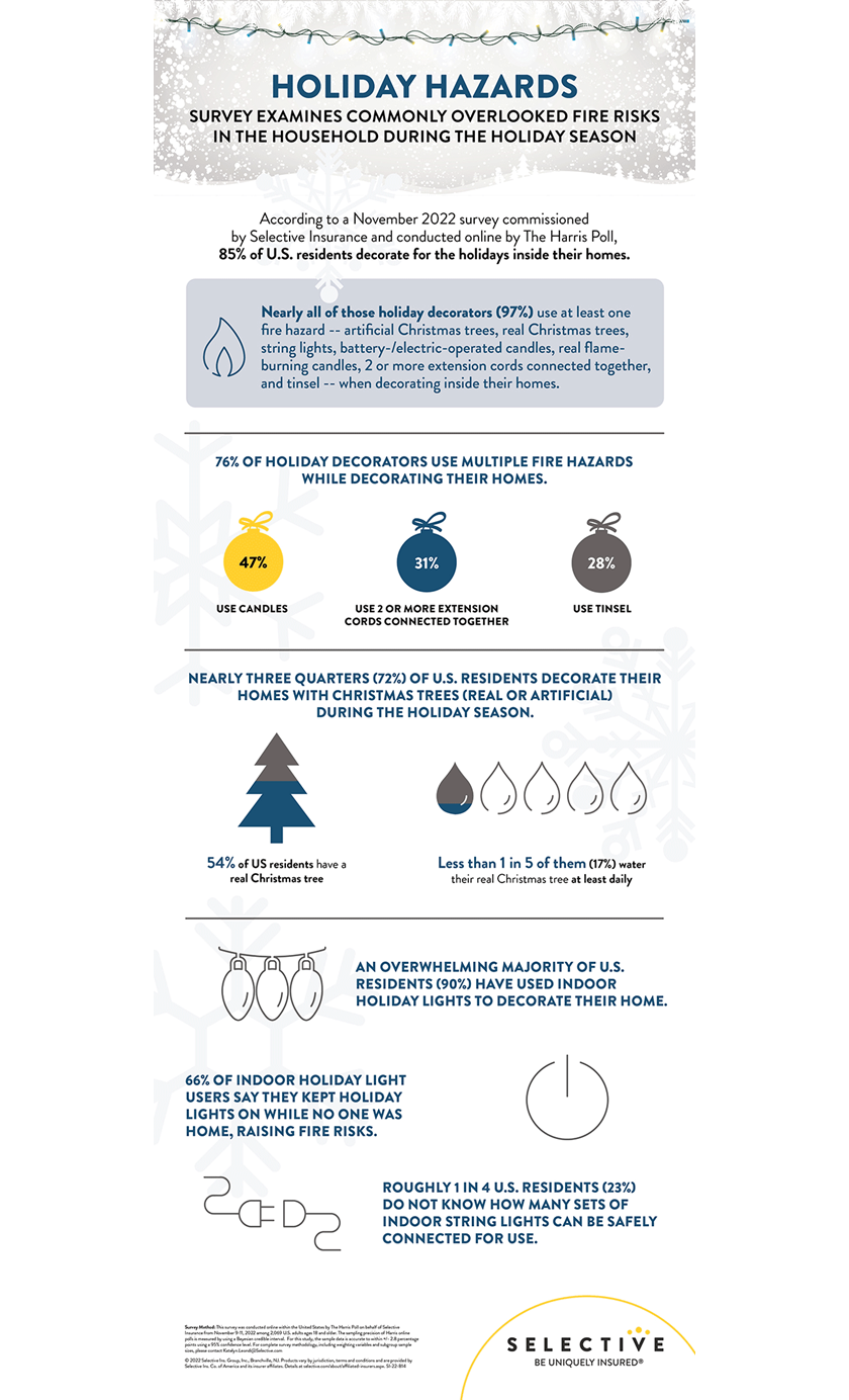 Infographic: Selective Insurance and Harris Poll Survey of High-Value Holiday Gifts and Insurance.